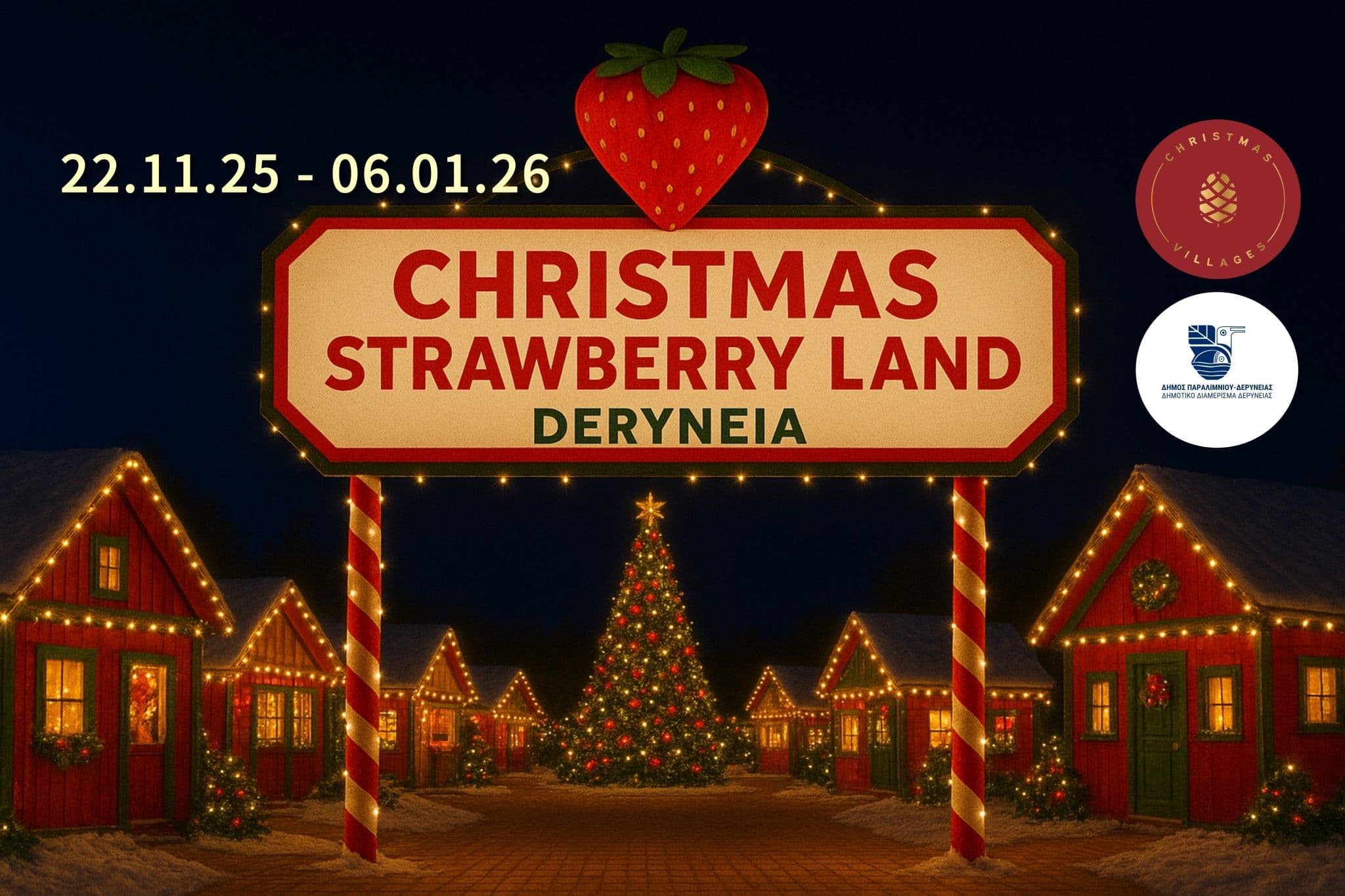 Christmas Village Deryneia: Sweet Strawberries & Holiday Cheer