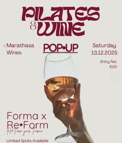 Pilates & Wine: Pop-Up Experience in Marathasa