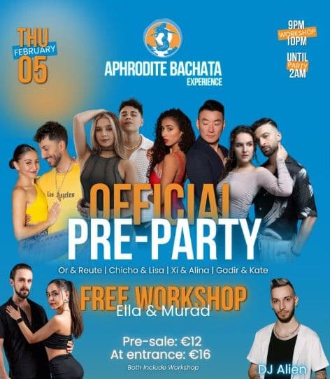 Aphrodite Bachata Experience: Official Pre-Party at Kimolia