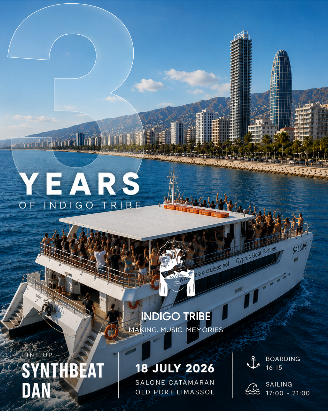 Indigo Tribe: 3 YEAR ANNIVERSARY BOAT PARTY