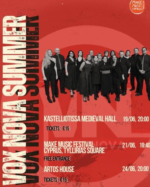 Vox Nova Summer Concert Series: Three Live Performances in Nicosia
